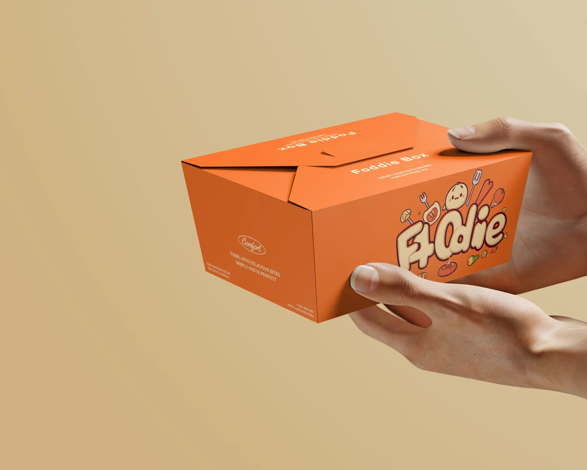 Sistema de embalagens para delivery premium Foodie Box