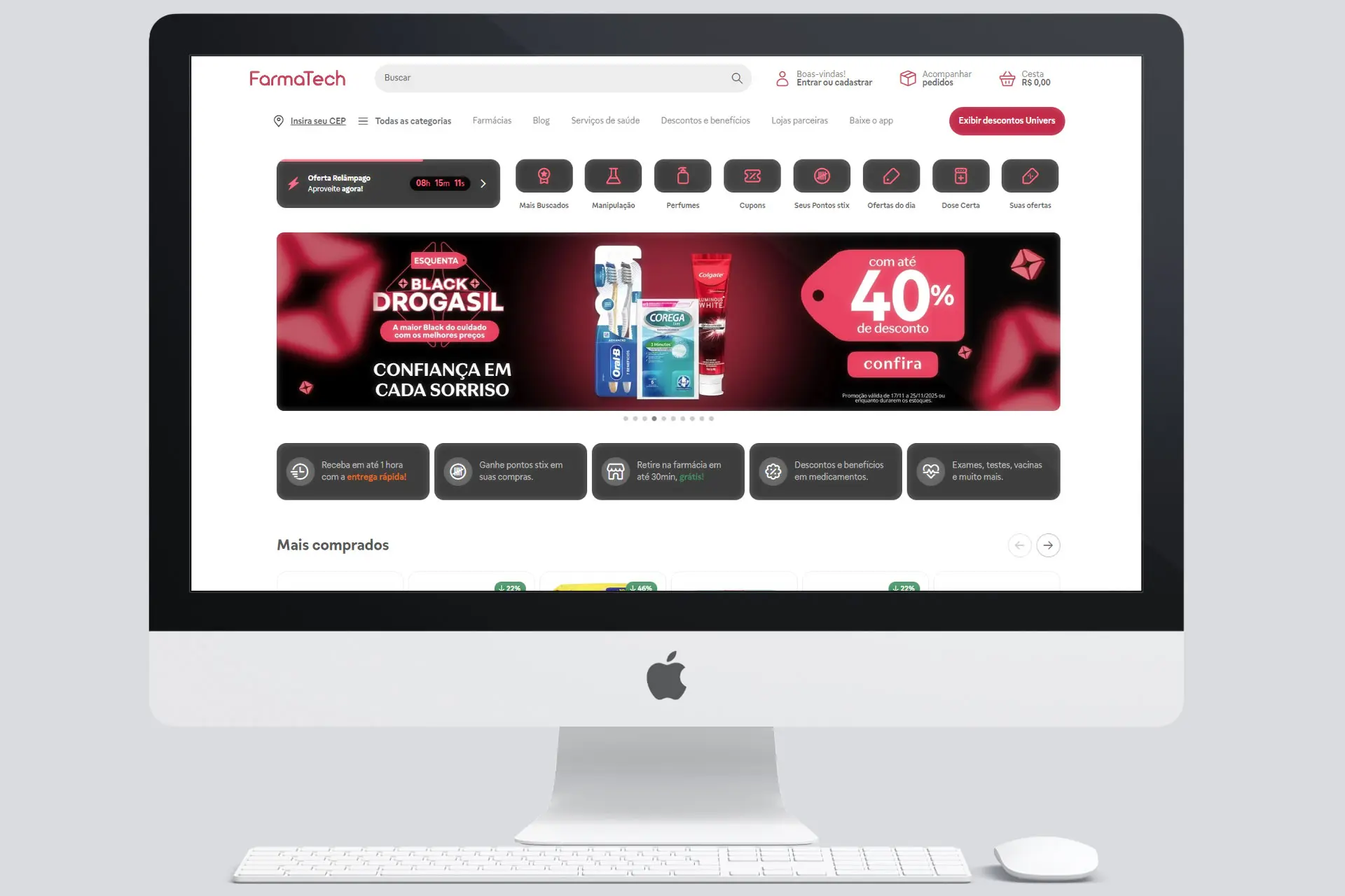 Farmácia online FarmaTech com receituário digital