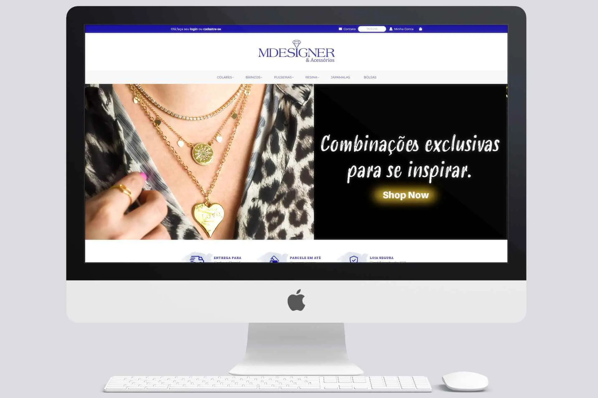 Loja virtual de acessórios femininos MDESIGNER na plataforma Iluria