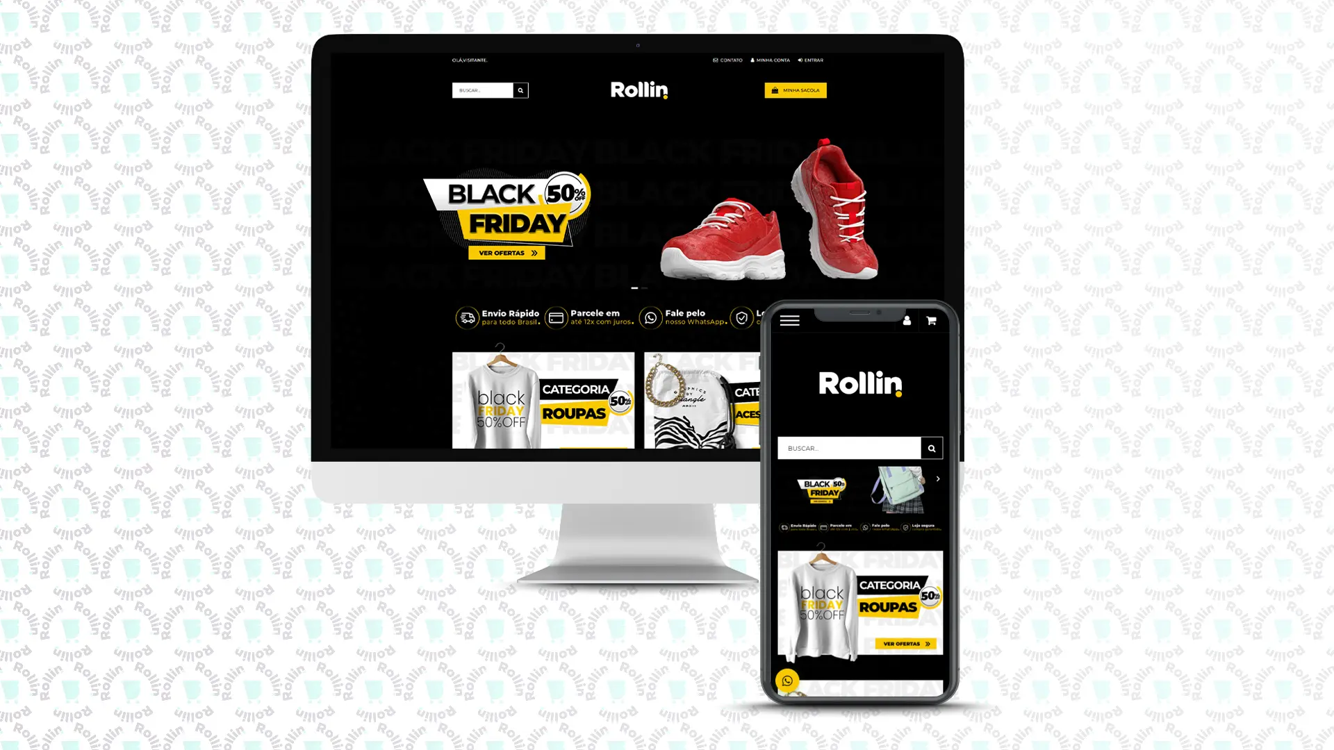 Prévia do tema Black Friday para campanhas promocionais na Iluria