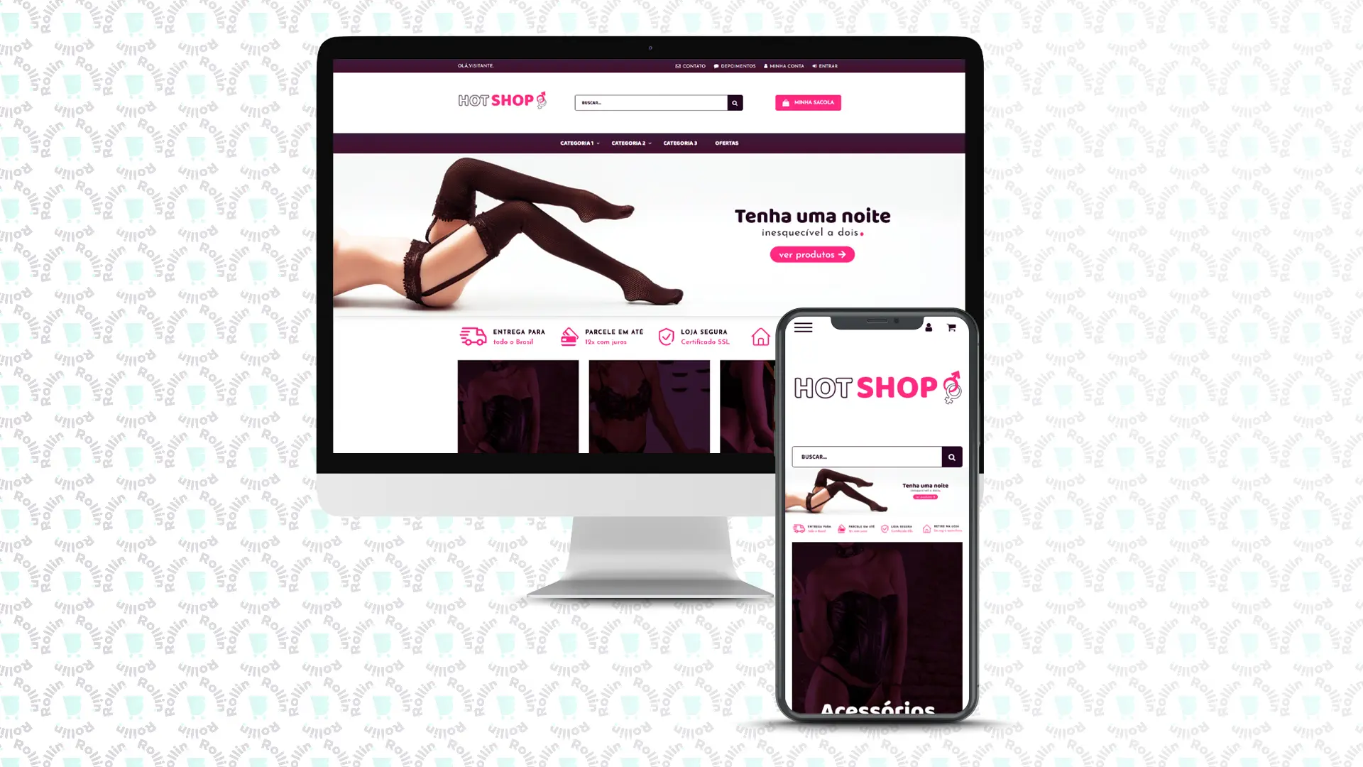 Prévia do tema Hot Shop para lojas Iluria